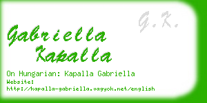 gabriella kapalla business card